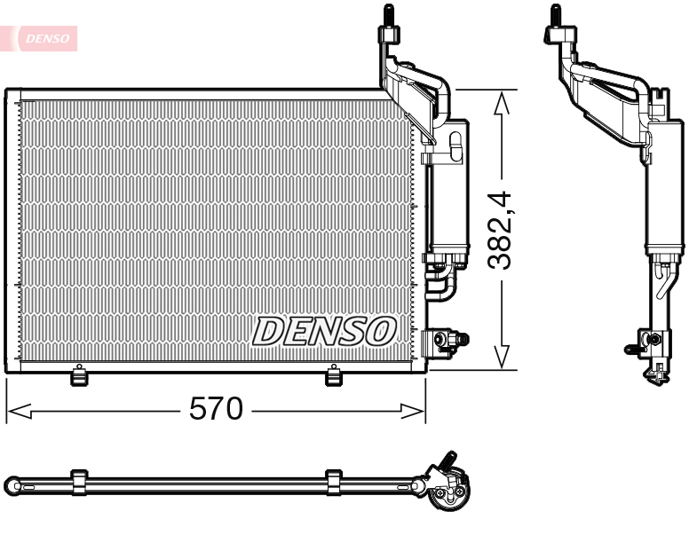 Condensator, climatizare DCN10050 DENSO