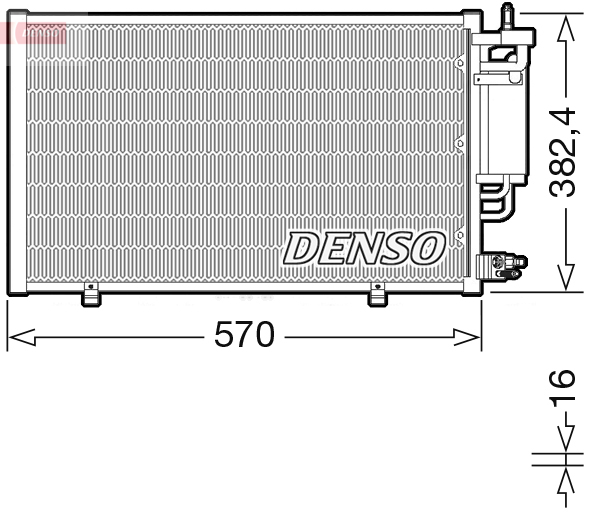 Condensator, climatizare DCN10051 DENSO