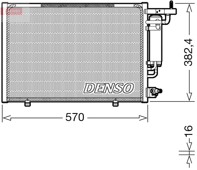 Condensator, climatizare DCN10052 DENSO