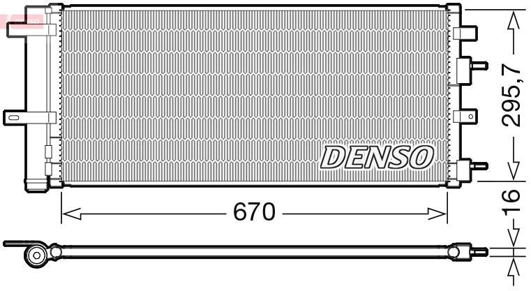 Condensator, climatizare DCN10053 DENSO