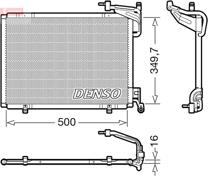 Condensator, climatizare DCN10054 DENSO