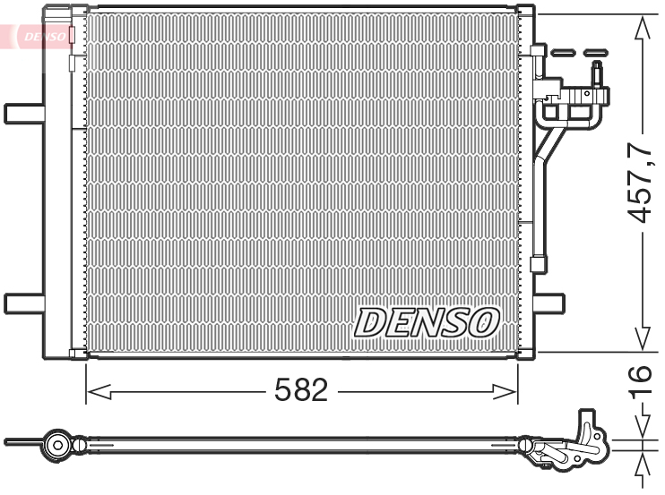 Condensator, climatizare DCN10056 DENSO