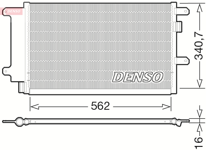 Condensator, climatizare DCN12003 DENSO