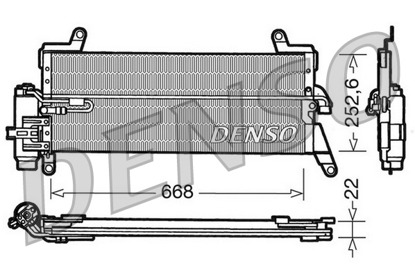 Condensator, climatizare DCN13010 DENSO
