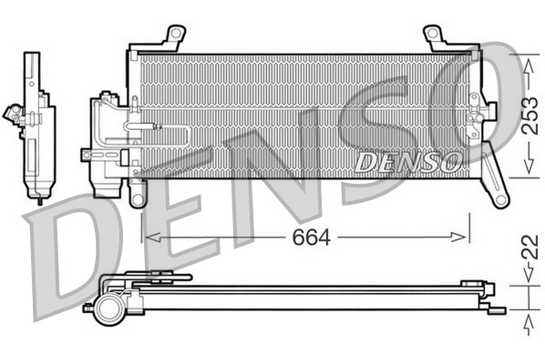Condensator, climatizare DCN13011 DENSO