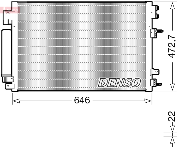 Condensator, climatizare DCN13021 DENSO