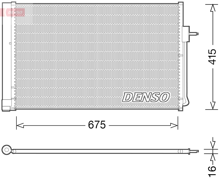 Condensator, climatizare DCN15001 DENSO