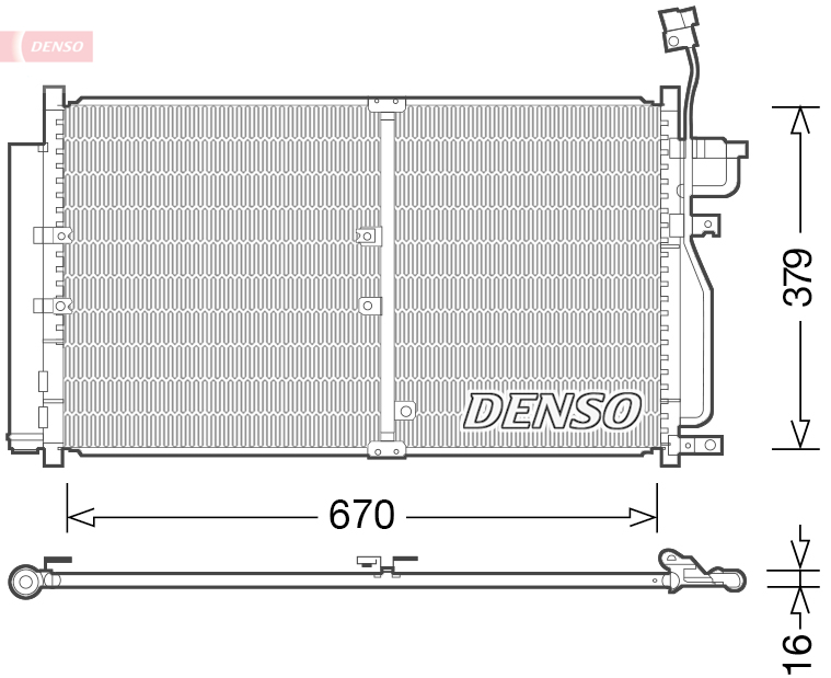 Condensator, climatizare DCN15003 DENSO