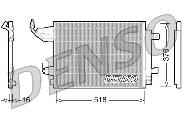 Condensator, climatizare DCN16001 DENSO