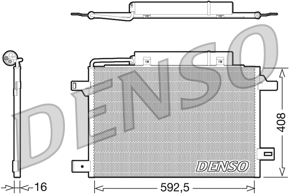 Condensator, climatizare DCN17003 DENSO