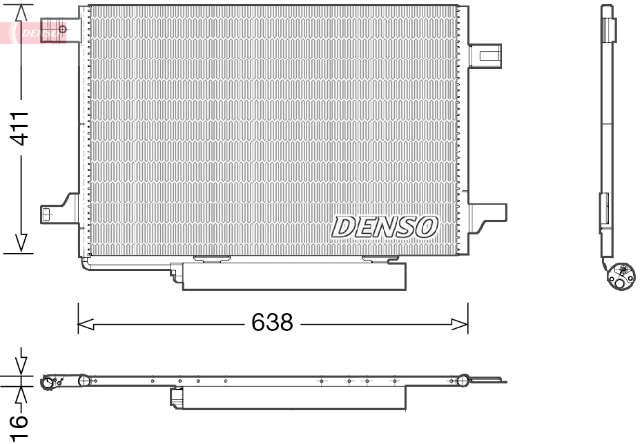 Condensator, climatizare DCN17004 DENSO