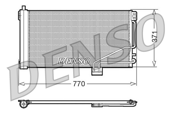 Condensator, climatizare DCN17014 DENSO
