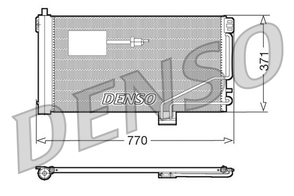 Condensator, climatizare DCN17015 DENSO