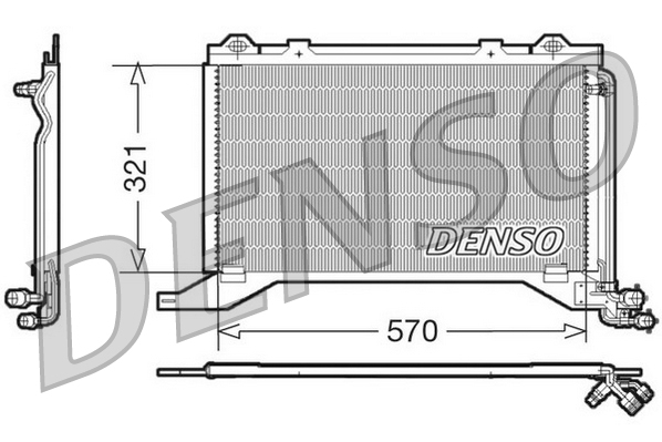 Condensator, climatizare DCN17019 DENSO