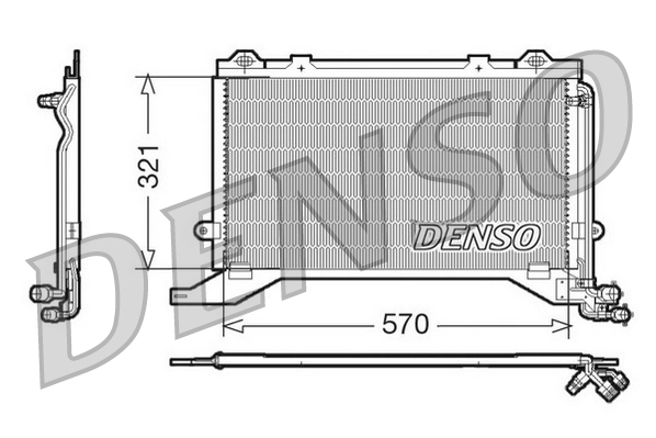 Condensator, climatizare DCN17020 DENSO