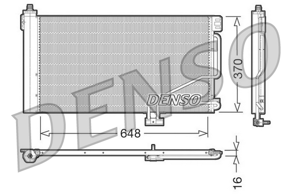 Condensator, climatizare DCN17021 DENSO