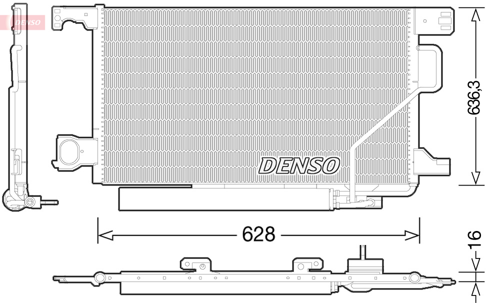 Condensator, climatizare DCN17023 DENSO