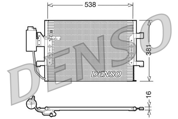 Condensator, climatizare DCN17025 DENSO