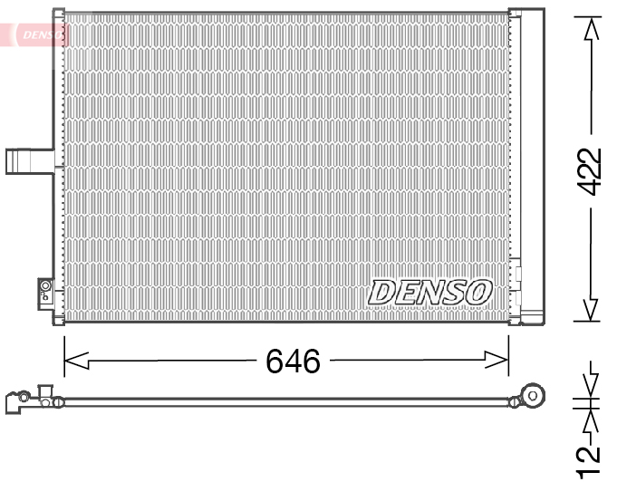 Condensator, climatizare DCN17027 DENSO