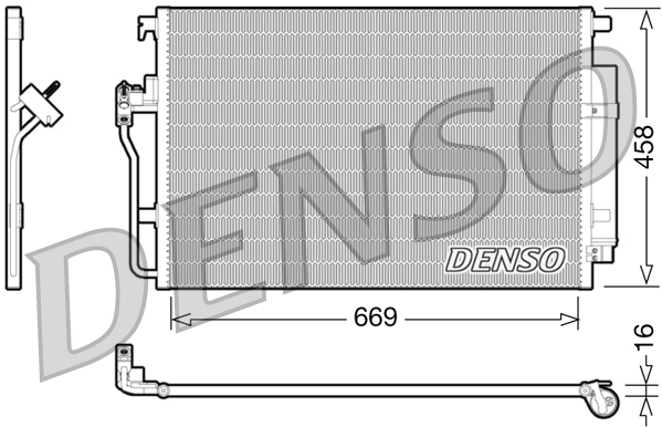 Condensator, climatizare DCN17056 DENSO