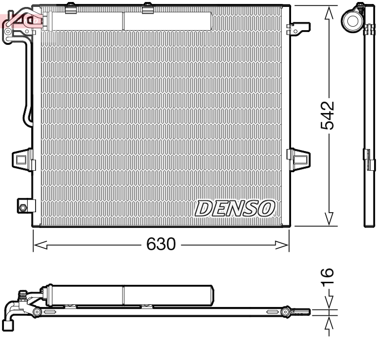 Condensator, climatizare DCN17057 DENSO