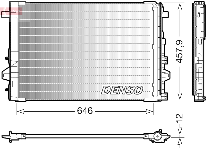 Condensator, climatizare DCN17059 DENSO