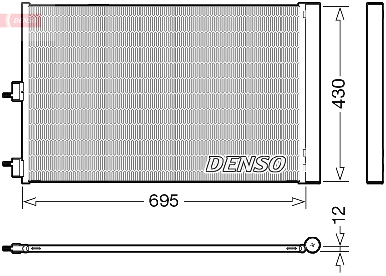 Condensator, climatizare DCN17061 DENSO