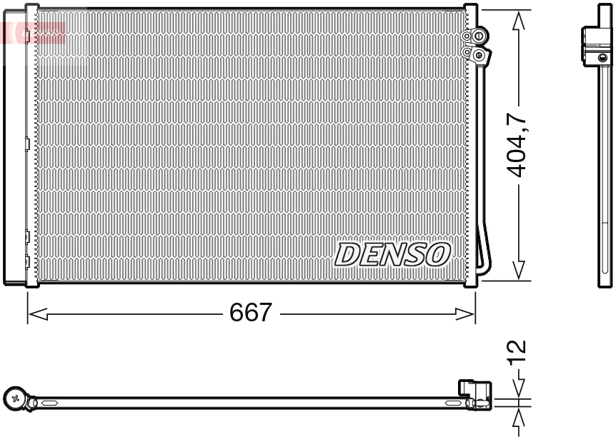 Condensator, climatizare DCN17062 DENSO