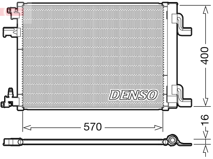 Condensator, climatizare DCN20001 DENSO