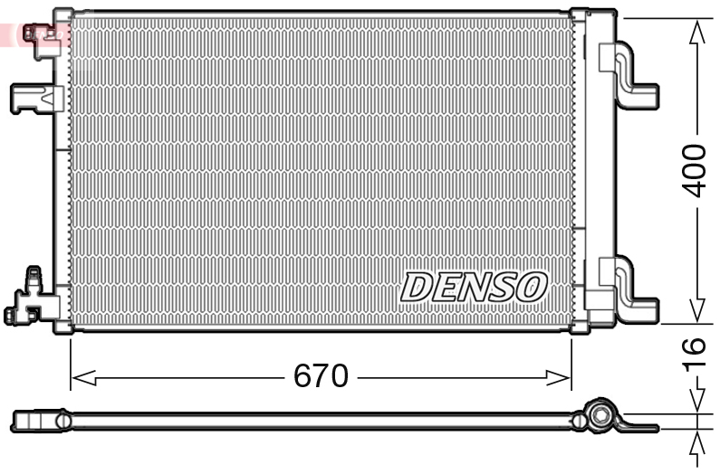 Condensator, climatizare DCN20002 DENSO
