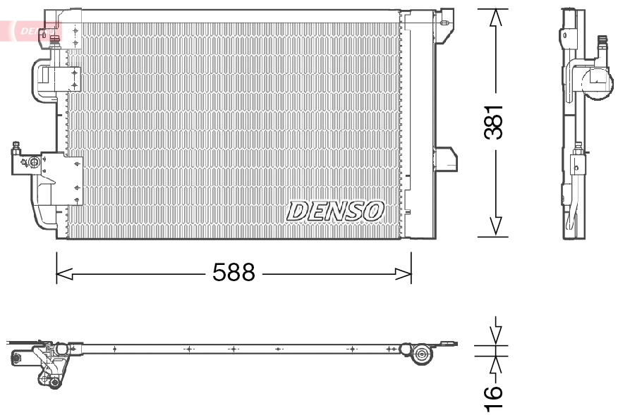 Condensator, climatizare DCN20007 DENSO