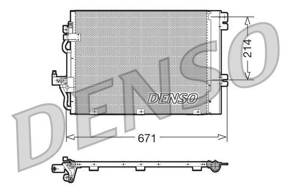 Condensator, climatizare DCN20009 DENSO