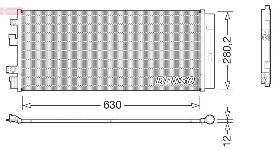 Condensator, climatizare DCN20018 DENSO