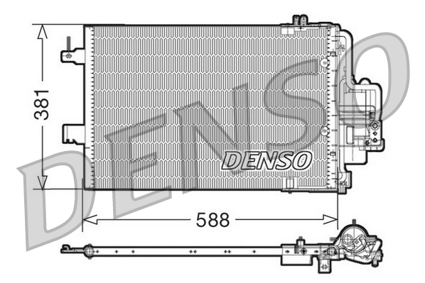 Condensator, climatizare DCN20021 DENSO