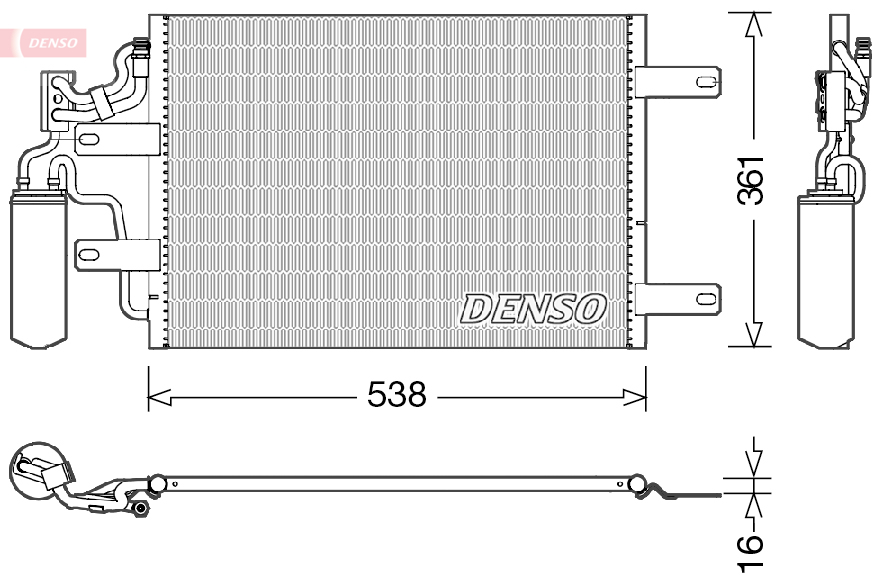Condensator, climatizare DCN20025 DENSO