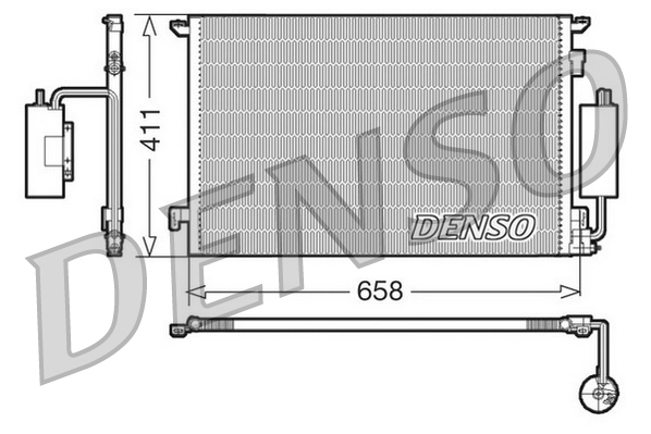 Condensator, climatizare DCN20034 DENSO