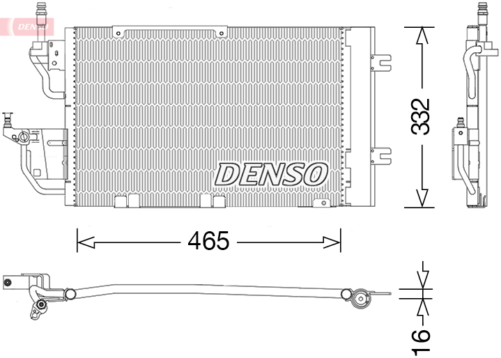 Condensator, climatizare DCN20037 DENSO