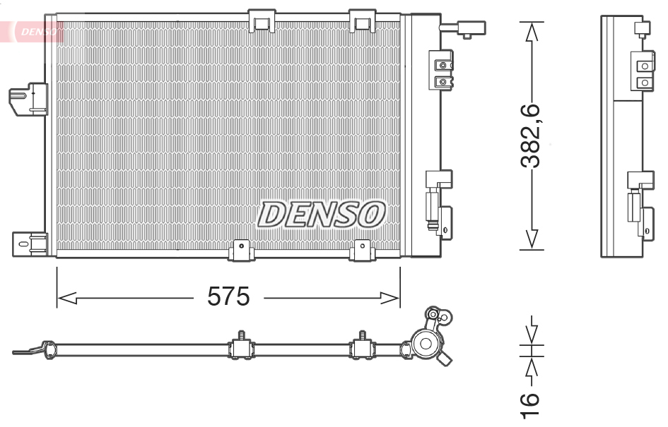 Condensator, climatizare DCN20038 DENSO