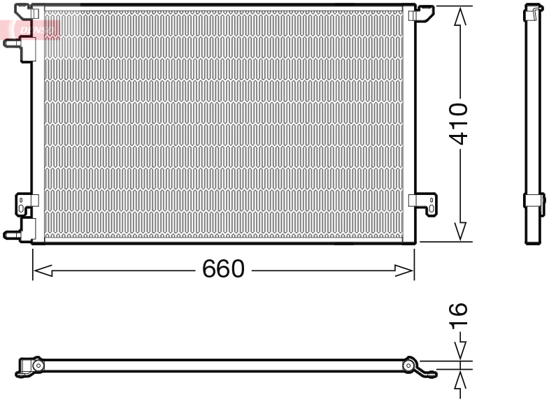Condensator, climatizare DCN20045 DENSO