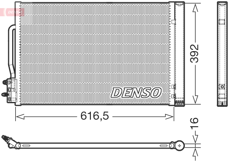 Condensator, climatizare DCN20049 DENSO