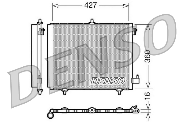 Condensator, climatizare DCN21009 DENSO