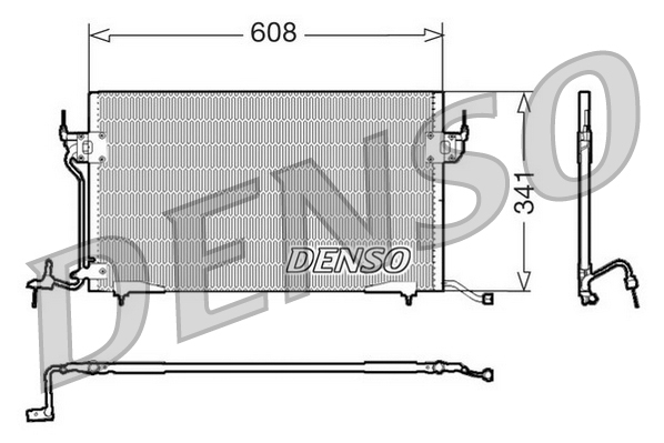 Condensator, climatizare DCN21010 DENSO