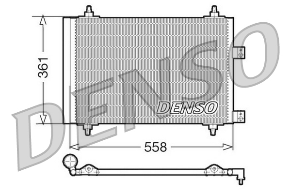 Condensator, climatizare DCN21016 DENSO