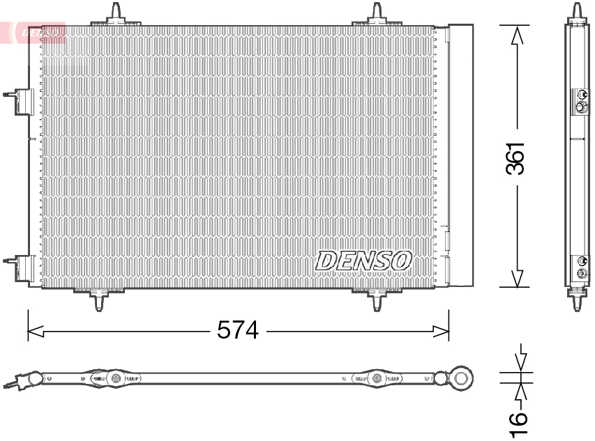 Condensator, climatizare DCN21020 DENSO