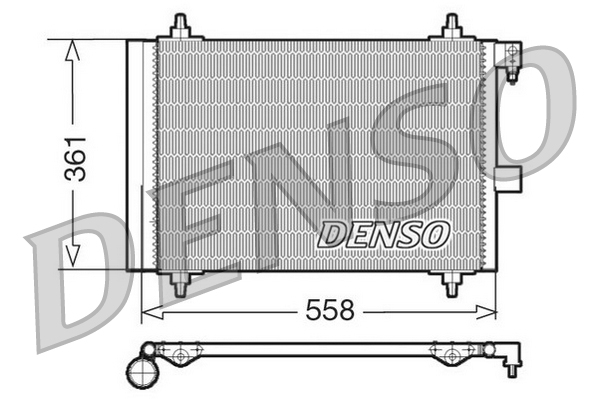 Condensator, climatizare DCN21025 DENSO