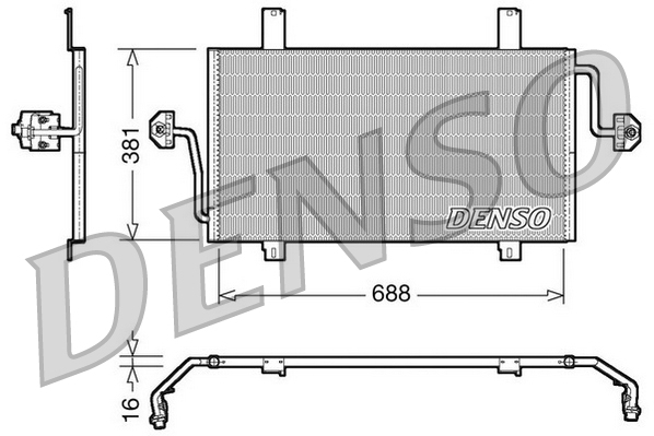 Condensator, climatizare DCN23016 DENSO