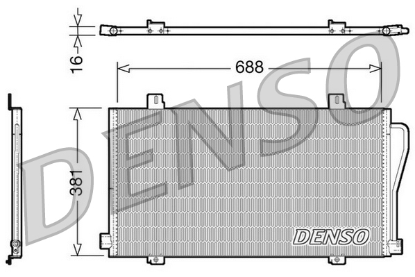 Condensator, climatizare DCN23017 DENSO