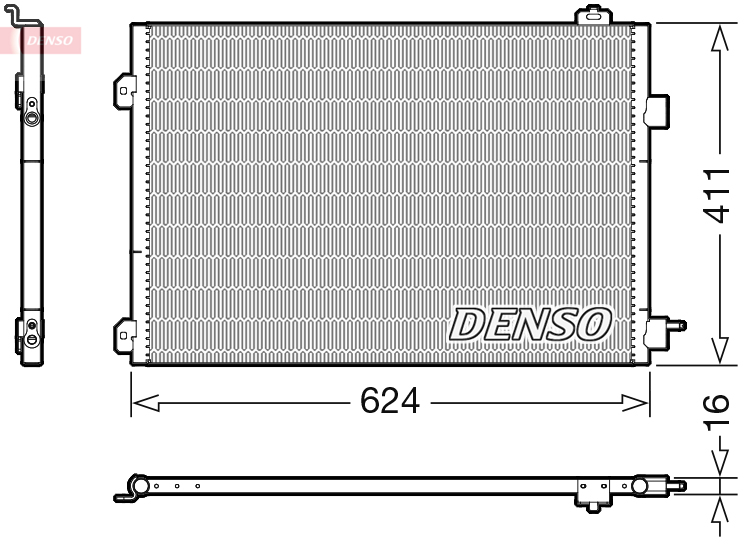 Condensator, climatizare DCN23027 DENSO