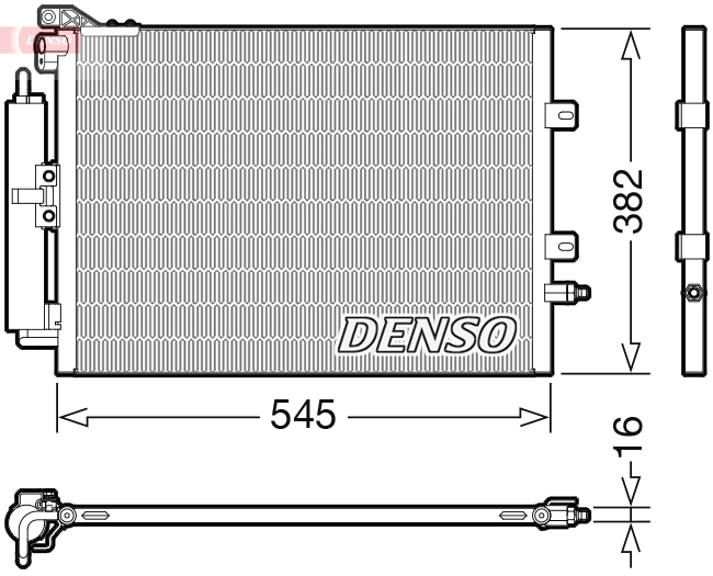 Condensator, climatizare DCN23040 DENSO