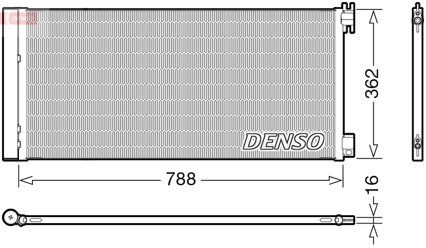 Condensator, climatizare DCN23042 DENSO